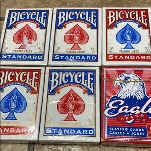 Red and Blue Bicycle cards bundle with Design Playing Cards Game Night NIB